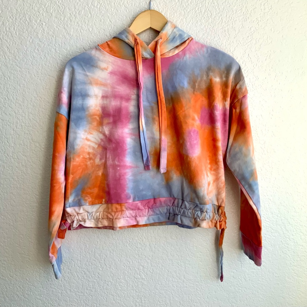 Blank NYC Tie Dye Crop Hoodie, Sz XS